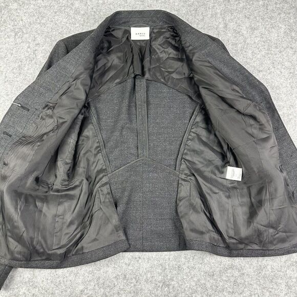 Akris Blazer Jacket Womens 10 Wool Blend Stretch Hidden Button Career Office NEW - Picture 9 of 14